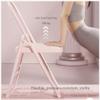 Eqvexd Pilates Yoga Chair,Iyengar Auxiliary Chair,Yoga Auxiliary Chair Backless Yoga Chair Anti-Slip,Stable with Non-Slip Feet Covers,Metal Folding Chair,Pink-Routine view 3