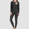 JTKBNVM A Cartoon Fox Women's Thermal Underwear Set with Soft Lined Long John Skiing Base Layer Pajama Set view 2