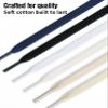 Handshop Wide Flat Athletic Shoelaces 5/16"(2 Pair) - Shoe Laces for Sneakers and Casual Shoes Replacements Off White 31 inch (80cm) view 4