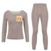 JTKBNVM A Dog Sitting Women's Thermal Underwear Set with Soft Lined Long John Skiing Base Layer Pajama Set view 4