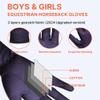 ChinFun Kids Leather Insulated Horse Riding Gloves Breathable Children Equestrian Gloves Anti-Slipping Horseback Mitts Purple S view 2