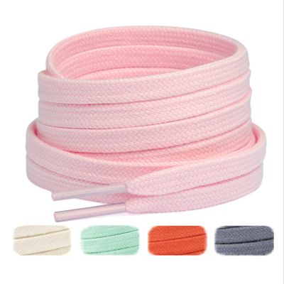 Handshop Wide Flat Athletic Shoelaces 5/16"(2 Pair) - Shoe Laces for Sneakers and Casual Shoes Replacements Light Pink 31 inch (80cm)