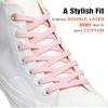 Handshop Wide Flat Athletic Shoelaces 5/16"(2 Pair) - Shoe Laces for Sneakers and Casual Shoes Replacements Light Pink 31 inch (80cm) view 2