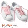 Handshop Wide Flat Athletic Shoelaces 5/16"(2 Pair) - Shoe Laces for Sneakers and Casual Shoes Replacements Light Pink 31 inch (80cm) view 3