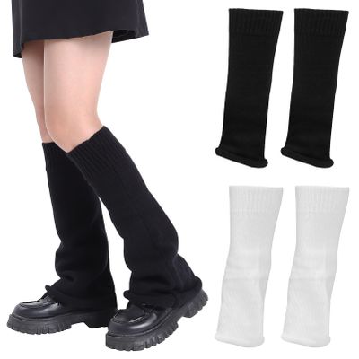 WATIIFUFU 2pairs Cute Knitted Socks Women Leg Warmers for Winter Long Boot Covers Fashionable Leg Warmer Soft Material