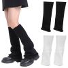 WATIIFUFU 2pairs Cute Knitted Socks Women Leg Warmers for Winter Long Boot Covers Fashionable Leg Warmer Soft Material view 1