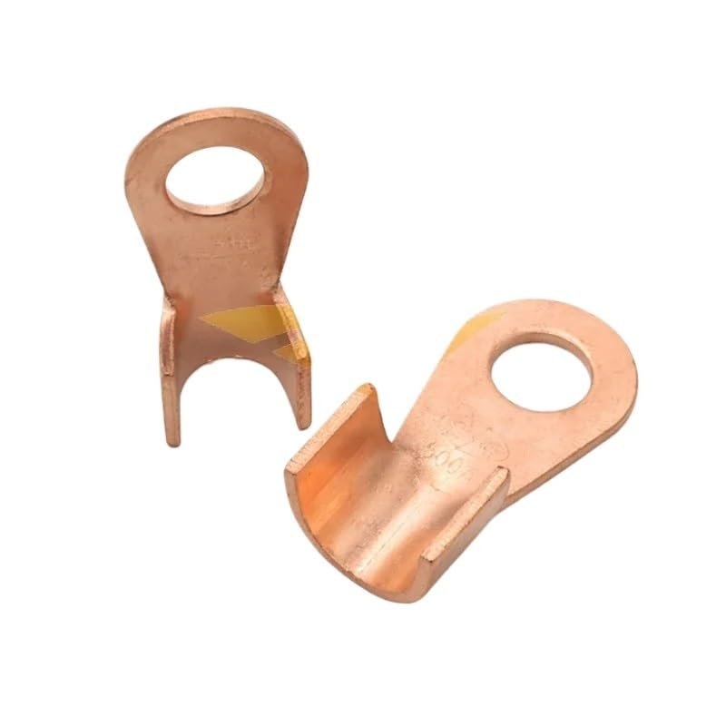 POWTAXBJGD Wire Terminal OT Type 100A 150A 200A 250A 300A 400A 500A Red Copper Nose Lugs Crimp Open Mouth Cable End Connector Splice(20 Pieces,OT-400A)