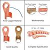 POWTAXBJGD Wire Terminal OT Type 100A 150A 200A 250A 300A 400A 500A Red Copper Nose Lugs Crimp Open Mouth Cable End Connector Splice(20 Pieces,OT-400A) view 2