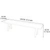 GJSJK Wood Bench, Small Bench, Dining Room Bench, Wooden Bench Outdoor, for End of Bed, Hallway, Church, Breakfast, Kitchen & Dining Room view 3