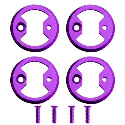 4PCS Titanium Pedal Plate ti Bow tie fit Cycling Pro for MTB Bike for Bicycle Pedal Plate Cleats for Wahoo for SpeedPlay Comp Zero Aero NanoPCS (Purple)