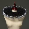 FAD-4U Elizabethan Chiffon Neck Ruff Detachable Collar for Medieval Costume Ensembles Neck Collars Black&White view 4