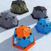 XQZMZSCP Ice Fishing Shelter with Stove Jack and Floor, Portable Ice Fishing Tent 420D Insulated Layer Ice Shanty Hexagon Ice Huts (Blue 260X260X170cm) view 2