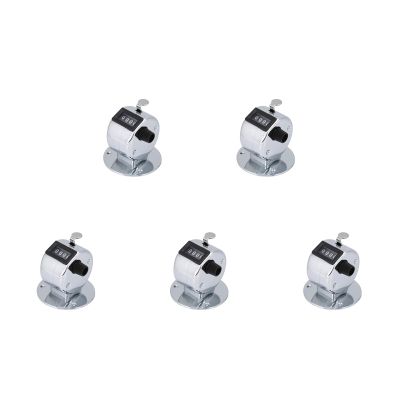 Dioche 5 Pack Clicker Counter Metal Handheld Tally Counter 4 Digit Number Count Clicker Counter for Golf Stroke Baseball Coaching Knitting Lap Row Sport