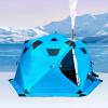XQZMZSCP Ice Fishing Shelter, 3-8 Person Insulated Ice Fishing Tent, Pop Up Portable Ice Shanty Thermal Hub with Removable Floor Mat, Carrying Bag (Blue 5~8 People) view 1