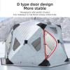 XQZMZSCP Ice Fishing Shelter, 3-8 Person Insulated Ice Fishing Tent, Pop Up Portable Ice Shanty Thermal Hub with Removable Floor Mat, Carrying Bag (Blue 5~8 People) view 3