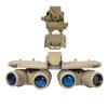 GPNVG18 Night Vision Goggles with Mount for PVS15/PVS18, Four-Tube Binocular Night Vision Dummy Model for Tactical Helmet NVG Mount, Cosplay Prop,CS, No Function (Sandy with NVG Mount) view 1