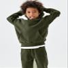 Flygo Unisex Boys Girls Fleece Lined Sherpa Hoodie Kids Warm Winter Hoodies Pullover Hooded Sweatshirt Sweater(ArmyGreen-XL) view 2