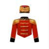 easyforever Kids Girls Boys Drum Major Team Uniform Drummer Performance Outfits Marching Band Tassel Jacket Coat and Hat B Red 4 Years view 1