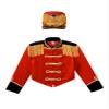 easyforever Kids Girls Boys Drum Major Team Uniform Drummer Performance Outfits Marching Band Tassel Jacket Coat and Hat B Red 4 Years view 3