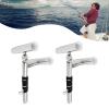 2pcs Double-Head Fishing Rod Holders, 2X Boat Double Angle Fishing Rod Holder, Stainless Steel Highly Polished Outrigger Adjustable Rod Holder view 4