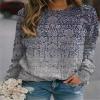 Akivide Womens Sweatshirt Causal Fall Oversized Lightweight Long Sleeve Boho Floral Print Crewneck Sweatshirts Pullover view 2