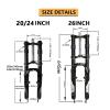 Descending Bike Fork, 20"24"26" MTB Shock Fork, Double Shoulder Suspension Setup, V-brake + Disc Brake(26 Inch) view 3