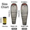 Ultralight Down Mummy Sleeping Bag,Duck Down 800 FP,IFlex7D Tear Resistant Waterproof Nylon,with Anti-Clip Zipper,Compression Bag,Storage Bag,Splicable,for Backpacking,Campers (Dusk, M) view 2