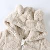 MYGBCPJS Baby Boys Girls Fuzzy Bear Ears Hooded Romper Long Sleeve Toddler 2 Way Zipper Jumpsuit Bodysuit Outwear Snowsuit view 3