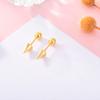 20G Minimalist Spike Ball Cartilage Stud Earrings for Women 925 Sterling Silver Small Cone Edgy Tragus Post Studs Barbell Screw Back Piercing Earring Fashion Jewelry (Gold S) view 3