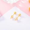 20G Minimalist Spike Ball Cartilage Stud Earrings for Women 925 Sterling Silver Small Cone Edgy Tragus Post Studs Barbell Screw Back Piercing Earring Fashion Jewelry (Gold S) view 4