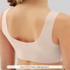Sascina Kids Bra Seamless Teen Girls Sports Bras Ultra Comfort Soft Tween Bras 10-16 Removeable Padding Nude+Light Gray view 3