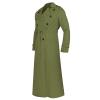 Men's Windbreaker Jacket, Winter Trendy Mid Length Lapel Classic Long Sleeve Button Casual Fashion Sherpa Lined Flannel Hunting Clothes (Army Green, Large) view 4