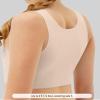 Sascina Bra for Teens 7-8 Seamless First Bra Girls Sports Bras Longline Crop Bras - No Pads, Chest Double Lined Nude+Light Gray view 3