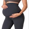 Colorfulkoala Womens Dreamlux Maternity Leggings Over The Belly 28" Inseam Soft Activewear Yoga Pregnancy Pants(XL, Dark Carbon) view 2