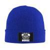 Be Safe Drink with A Nurse Beanie Hat for Men Women Beanies Winter Warm Knit Ski Hat Skull Cap Blue view 2