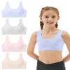 Sascina Training Bra for Girls 10-12 Seamless Teen Girls Sports Bras Ultra Comfort Soft Tween Bras 10-16 Removeable Padding Nude+Light Gray+Candy Blue+Sand Pink view 1