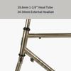 BSFHQS 700C Road Bike Frameset 44cm 47cm 50cm 53cm 56cm Bike Frame Cr-Mo Steel C Brake/Rim Brake Frame Carbon Fiber Fork Quick Release Frame F100mm R130mm QR BSA BB68mm(Gray B,56cm) view 3