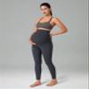 Colorfulkoala Womens Dreamlux Maternity Leggings Over The Belly 25" Inseam Soft Activewear Yoga Pregnancy Pants(M, Dark Carbon) view 4
