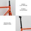 BSFHQS 44cm 47cm 50cm 53cm 56cm Bike Frameset 700C Road Bike Frame Chrome-Molybdenum Steel C/Rim Brake Frame with Carbon Fork F100mm R130mm QR BSA BB68mm(Orange,47cm) view 3