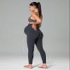 Colorfulkoala Womens Dreamlux Maternity Leggings Over The Belly 25" Inseam Soft Activewear Yoga Pregnancy Pants(XL, Dark Carbon) view 2