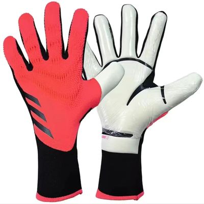 HISTARSTORE5 Soccer Goalkeeper Gloves Goalie Training Gloves Strong Grip Anti-Slip and Breathable for Adults and Children (Red,9)