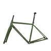 BSFHQS 700C Road Bike Frameset Gravel Bike Frame 44cm/47cm/50cm/53cm/56cm Aluminum Alloy Disc Brake Frame with Carbon Fibre Fork Thru Axle F12*100mm R12*142mm Internal Routing(Green,56cm) view 1