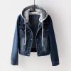 Deals Today Ladies Coat Womens Basics Down With Pocket Jean Button Vintage Short Distressed Denim Jacket Women Coat Women'S Coat Long (Dark Gray, S) Coats With Hood Warm Long ga view 2