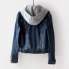 Deals Today Ladies Coat Womens Basics Down With Pocket Jean Button Vintage Short Distressed Denim Jacket Women Coat Women'S Coat Long (Dark Gray, S) Coats With Hood Warm Long ga view 3