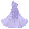 Prom Dress for Tween Girl Purple Sequin Sparkly Birthday Party Dreses Size 12-14 view 1