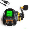 ChicBosom Baitcasting Fishing Reel, Digital Fishing Baitcasting Reel with Accurate Line Counter 6.3:1 Gear Ratio, USB Rechargeable, Aluminum Alloy Large Display Fishing Reel - Right Hand view 1