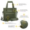 RTIC 30 Can Ultra-Tough Soft Cooler Pro, Insulated, Waterproof, Leakproof, Portable, Floating Bag for Beverage, Drink, Lunch, Outdoor, Beach, Car, Camping, Picnic, Fishing, Boat, 19L, Olive view 4