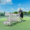FORZA Heavy-Duty Mobile Bleachers [Optional Backrests] | Aluminum Seating for Sports Events | 2-Tier & 3-Tier Bleachers for Indoor & Outdoor Use (Without Backrest, 3-Tier, Single Bleacher) view 2