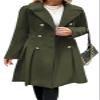 Udeniy Womens Fashion Winter Jacket Casual Peacoat Long Sleeve Lapel Neck Jacket Double Breasted Dress Coat Outerwear Cute view 1