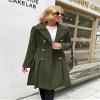 Udeniy Womens Fashion Winter Jacket Casual Peacoat Long Sleeve Lapel Neck Jacket Double Breasted Dress Coat Outerwear Cute view 2